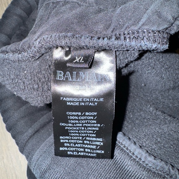 Men’s Balmain silver zipper black sweatpants - Picture 6 of 6